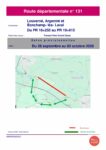 Travaux RD131 déviation du 28 septembre au 2 octobre 🚧