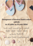 Horaire mairie saison estivale