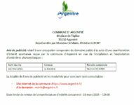 Avis d'appel à la concurrence commune d'Argentré 📢